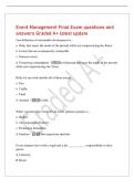 Event Management Final Exam questions and&NewLine;answers Graded A&plus; latest update&NewLine;One definition of sustainable development is&period;&period;&period;&NewLine;a&period; Dvlp&period; that meets the needs of the present while not compromising the future&NewLine;b&period; Events that are economically sustainable&NewLine;c&period; Gr