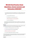 NR 224 Fundamentals of Nursing Exam Q&A 2026&NewLine;&NewLine;