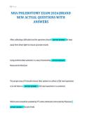 NHA PHLEBOTOMY EXAM 2026&vert;BRAND&NewLine;NEW ACTUAL QUESTIONS WITH&NewLine;ANSWERS
