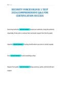SECURITY FORCES BLOCK 1 TEST&NewLine;2026&vert;COMPREHENSIVE Q&A FOR&NewLine;CERTIFICATION SUCCESS