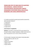 INDIANA QMA STATE TEST BANK EXAM-STYLE QUESTIONS WITH RATIONALES &ndash; COMPLETE REVIEW OF ANTIHYPERTENSIVES&comma; ANTICOAGULANTS&comma; DIABETES MANAGEMENT&comma; PSYCHOTROPIC DRUGS&comma; LEGAL&sol;ETHICAL BOUNDARIES&comma; AND CLINICAL OBSERVATION SKILLS