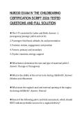 NUR230 EXAM IV THE CHILDBEARING&NewLine;CERTIFICATION SCRIPT 2026 TESTED&NewLine;QUESTIONS AND FULL SOLUTION