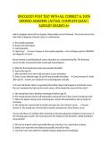 ONCOLOGY POST TEST WITH ALL CORRECT & 100&percnt; VERIFIED ANSWERS &vert;ACTUAL COMPLETE EXAM &vert;ALREADY GRADED A&plus;