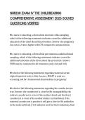 NUR230 EXAM IV THE CHILDBEARING&NewLine;COMPREHENSIVE ASSESSMENT 2026 SOLVED&NewLine;QUESTIONS VERIFIED