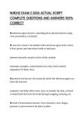 NUR242 EXAM 2 2026 ACTUAL SCRIPT&NewLine;COMPLETE QUESTIONS AND ANSWERS 100&percnt;&NewLine;CORRECT&NewLine;