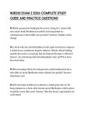NUR242 EXAM 2 2026 COMPLETE STUDY&NewLine;GUIDE AND PRACTICE QUESTIONS&NewLine;