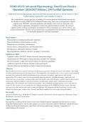 NURS 6521N Advanced Pharmacology Final Exam &lpar;2026&sol;2027&rpar; &vert; 250 Practice Questions & Answers &vert; Walden University