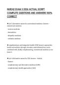 NUR242 EXAM 3 2026 ACTUAL SCRIPT&NewLine;COMPLETE QUESTIONS AND ANSWERS 100&percnt;&NewLine;CORRECT