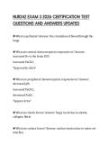NUR242 EXAM 3 2026 CERTIFICATION TEST&NewLine;QUESTIONS AND ANSWERS UPDATED