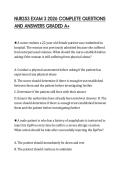 NUR253 EXAM 3 2026 COMPLETE QUESTIONS&NewLine;AND ANSWERS GRADED A&plus;