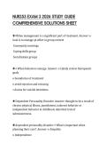 NUR253 EXAM 3 2026 STUDY GUIDE&NewLine;COMPREHENSIVE SOLUTIONS SHEET