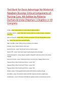 Testbank &vert; Davis Advantage for Maternal-Newborn Nursing 4th Edition Durham & Chapman &vert; Chapters 1-19 Complete&NewLine;&NewLine;