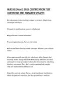 NUR253 EXAM 3 2026 CERTIFICATION TEST&NewLine;QUESTIONS AND ANSWERS UPDATED