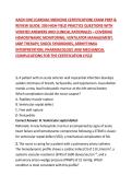 AACN CMC &lpar;CARDIAC MEDICINE CERTIFICATION&rpar; EXAM PREP & REVIEW GUIDE&colon; 200 HIGH-YIELD PRACTICE QUESTIONS WITH VERIFIED ANSWERS AND CLINICAL RATIONALES &ndash; COVERING HEMODYNAMIC MONITORING&comma; VENTILATOR MANAGEMENT&comma; IABP THERAPY&comma; SHOCK SYNDROMES&comma; ARRHYTHMIA INTERPR