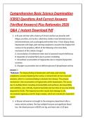 Comprehensive Basic Science Examination &NewLine;&lpar;CBSE&rpar; Questions And Correct Answers &NewLine;&lpar;Verified Answers&rpar; Plus Rationales 2026 &NewLine;Q&A &vert; Instant Download Pdf 