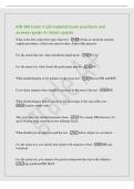 KIN 360 Exam 3 Lab material Exam questions and&NewLine;answers grade A&plus; latest update&NewLine;What is the first stepsof the ymca bike test - Obtain an informed consent&comma;&NewLine;explain procedure&comma; collect non exercise data&period; Adjust bike properly&NewLine;For the ymca bike test&comma; what sh