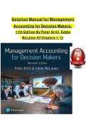 Management Accounting for Decision Makers &lpar;11th Edition&rpar; by Peter Atrill & Eddie McLaney &ndash; Complete Solution Manual for Chapters 1&ndash;12