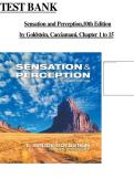 TESTBANK - Sensation and Perception&comma;10th Edition by Goldstein&comma; Cacciamani&comma; Chapter 1 to 15