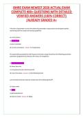 IBHRE EXAM NEWEST 2026 ACTUAL EXAM COMPLETE 400&plus; QUESTIONS WITH DETAILED VERIFIED ANSWERS &lpar;100&percnt; CORRECT&rpar; &sol;ALREADY GRADED A&plus;