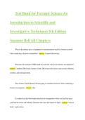 Testbank for Forensic Science An Introduction to Scientific and Investigative Techniques 5th Edition Suzanne Bell All Chapters&NewLine;&NewLine;