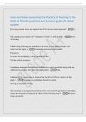 Laws and Rules Governing the Practice of Nursing in the&NewLine;State of Florida questions and answers grade A&plus; latest&NewLine;update&NewLine;How may general hours are required for LPNs' license renewal period&quest; - 16&NewLine;This organization consists of 13 members of which 7 