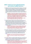 AHIP Final Exam Test &vert; Updated Questions and Answers &vert; Verified Answers Complete Review