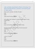 Laws and Rules of Florida Nursing Practice questions and answers grade A&plus; latest update To regulate nursing practice and protect the public - What is the role of the Florida State of Nursing&quest; In the form of an o