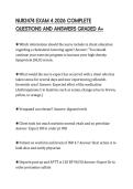 NUR2474 EXAM 4 2026 COMPLETE&NewLine;QUESTIONS AND ANSWERS GRADED A&plus;