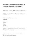 NUR2474 COMPREHENSIVE EXAMINATION&NewLine;2026 FULL SOLUTION VIEW AHEAD&NewLine;