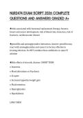 NUR2474 EXAM SCRIPT 2026 COMPLETE&NewLine;QUESTIONS AND ANSWERS GRADED A&plus;