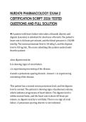 NUR2474 PHARMACOLOGY EXAM 2&NewLine;CERTIFICATION SCRIPT 2026 TESTED&NewLine;QUESTIONS AND FULL SOLUTION&NewLine;
