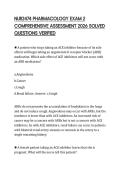 NUR2474 PHARMACOLOGY EXAM 2&NewLine;COMPREHENSIVE ASSESSMENT 2026 SOLVED&NewLine;QUESTIONS VERIFIED&NewLine;