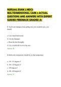 NUR2502 EXAM 2 MDC3&NewLine;MULTIDIMENSIONAL CARE 3 ACTUAL&NewLine;QUESTIONS AND ANSWERS WITH EXPERT&NewLine;GUIDED FEEDBACK GRADED A&plus;&NewLine;