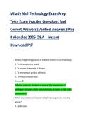 Milady Nail Technology Exam Prep &NewLine;Tests Exam Practice Questions And &NewLine;Correct Answers &lpar;Verified Answers&rpar; Plus &NewLine;Rationales 2026 Q&A &vert; Instant &NewLine;Download Pdf 