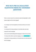 WGU D676 PRE OA 2026&vert;LATEST&NewLine;EXAM WITH PERFECTLY ANSWERED&NewLine;QUESTIONS