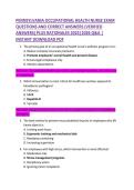 Pennsylvania Occupational Health Nurse Exam 2025&sol;2026 &ndash; Practice Questions & Verified Answers with Detailed Rationales &vert; COHN&sol;COHN-S Test Prep