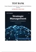 Strategic Management&colon; Concepts and Cases&colon; Competitiveness and Globalization&comma; 15th Edition &mdash; by Michael Hitt&comma; R&period; Duane Ireland &vert; Complete Test Bank &lpar;Ch&period; 1-13&rpar;