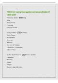 N101 Intro to Nursing Exam questions and answers Graded A&plus; &vert;&NewLine;latest update&NewLine;Professional Identity - Doing&NewLine;Being&NewLine;Acting ethically&NewLine;Flourishing&NewLine;Changing Identities&NewLine;nursing attributes - 