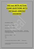 955 test WITH ACTUAL&NewLine;EXAM QUESTIONS WITH&NewLine;DETAILED VERIFIED&NewLine;ANSWERS