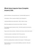 Illinois Home Inspector Exam &lpar;Complete Answers&rpar; 2026