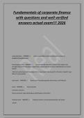 Fundamentals of corporate finance&NewLine;with questions and well verified&NewLine;answers actual exam&excl;&excl;&excl; 2026