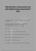 NUR 242 Exam 1 with questions and&NewLine;well verified answers actual exam&excl;&excl;&excl;&NewLine;2026