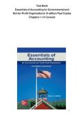 TEST BANK FOR Loose Leaf for Essentials of Accounting for Governmental and Not-for-Profit Organizations 15th Edition by Paul A&period; Copley ISBN&colon;978-1264822720 COMPLETE GUIDE ALL CHAPTERS COVERED 100&percnt; VERIFIED A&plus; GRADE ASURED&excl;&excl;&excl;&excl;&excl; NEW LATEST UPDATE&excl;&excl;&excl;&excl;&excl;