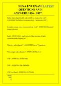 NENA ENP EXAM &NewLine;QUESTIONS AND &NewLine;ANSWERS 2026 - 2027