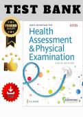 Test Bank for Davis Advantage for Health Assessment & Physical Examination 6th Edition &lpar; Mary Estes&rpar; &vert; All Chapters &lpar;1-27 &rpar; &vert; 