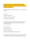 ASEP SPORTS FIRST AID EXAM &vert; VERIFIED QUESTIONS AND CORRECT DETAILED ANSWERS &vert; ALREADY GRADED A&plus; &vert; 2026&ndash;2027