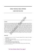 Case Solution for Upson The Initial Public Offering&NewLine;