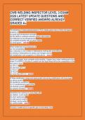 CWB WELDING INSPECTOR LEVEL 3 EXAM&NewLine;2026 LATEST UPDATE QUESTIONS AND&NewLine;CORRECT VERIFIED ANSWRS ALREADY&NewLine;GRADED A&plus;