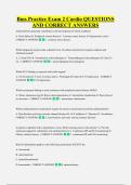 Bms Practice Exam 2 Cardio QUESTIONS &NewLine;AND CORRECT ANSWERS