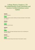 College Physics Chapters 1 TO&NewLine;30 Comprehensive Exam Questions and&NewLine;Answers Verified Solutions Latest&NewLine;Update